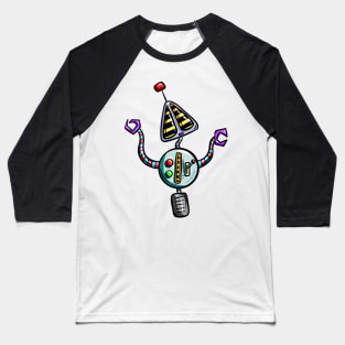 Triangle Cartoon Robot Baseball T-Shirt